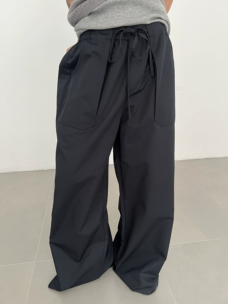 COLN Drawstring Special Pocket Design Casual Pants