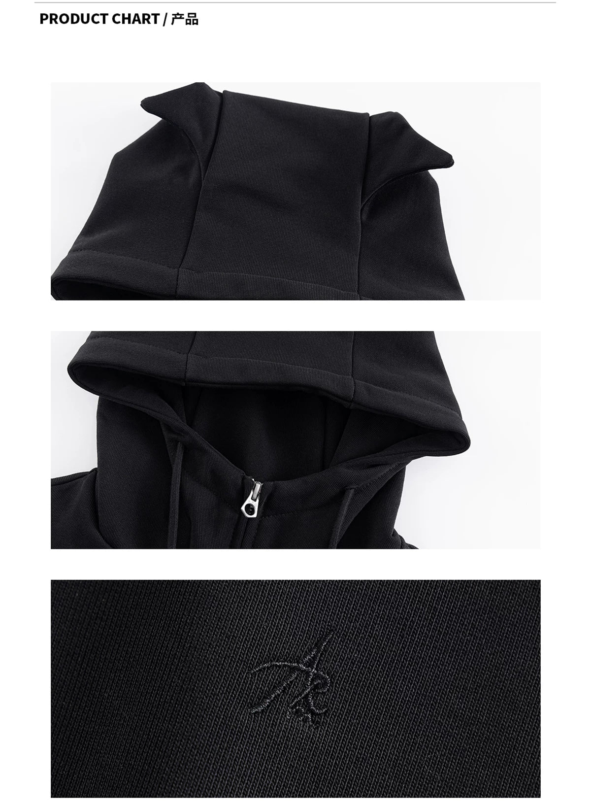Ariseism Vintage Imp Hooded Short Zip Jacket