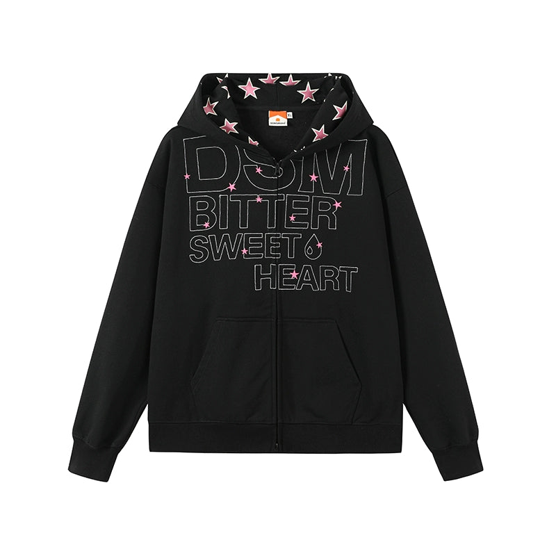 DONSMOKE Star Stitching Loose and Comfortable Contrasting Coat