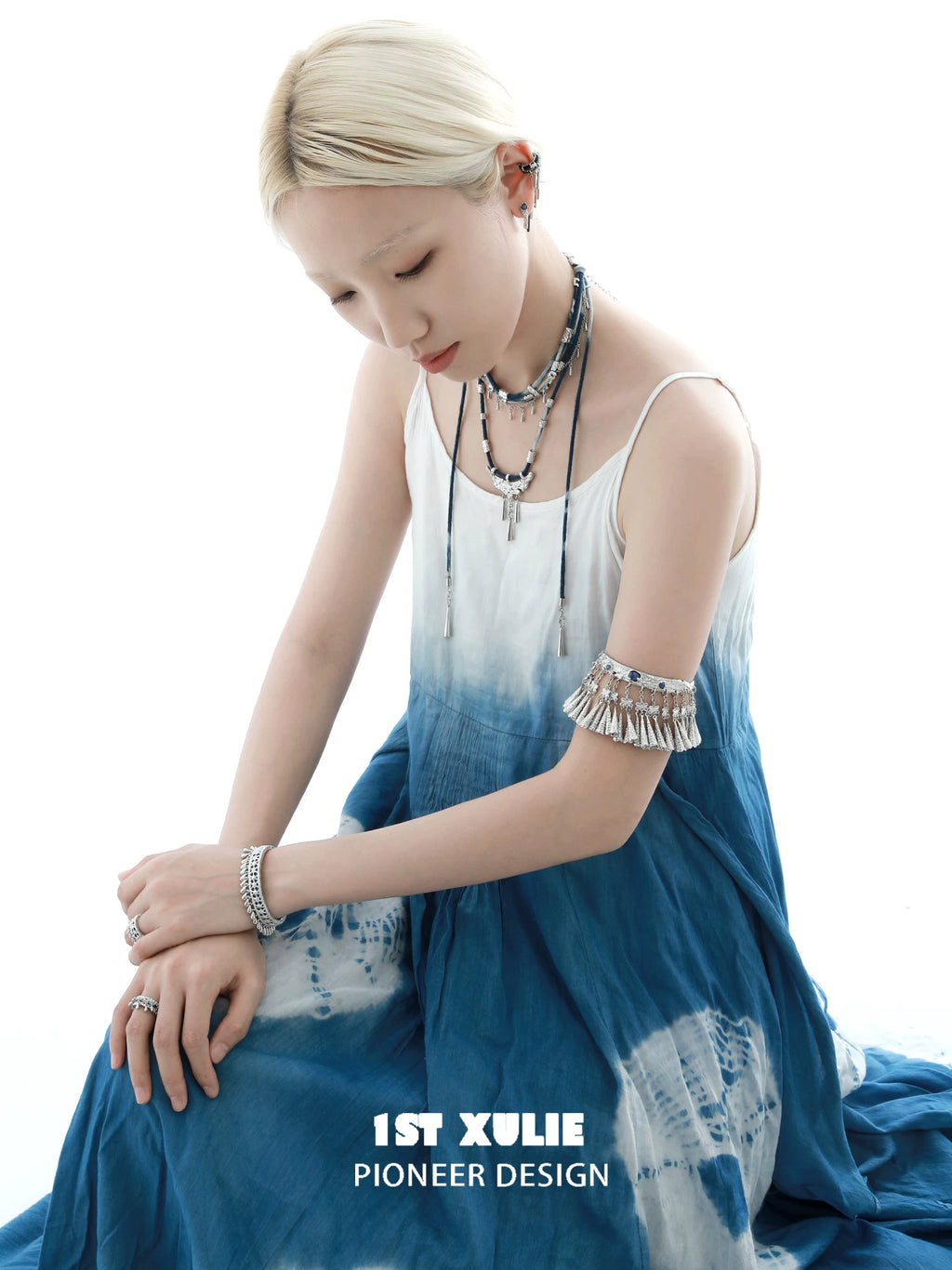 1ST XULIE Miao Ethnic Woven Copper Arm Ring Bracelet