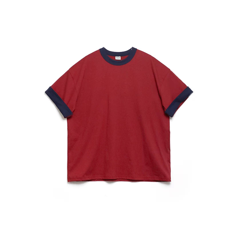 BPCALL Vintage Casual Flip Sleeve Tee