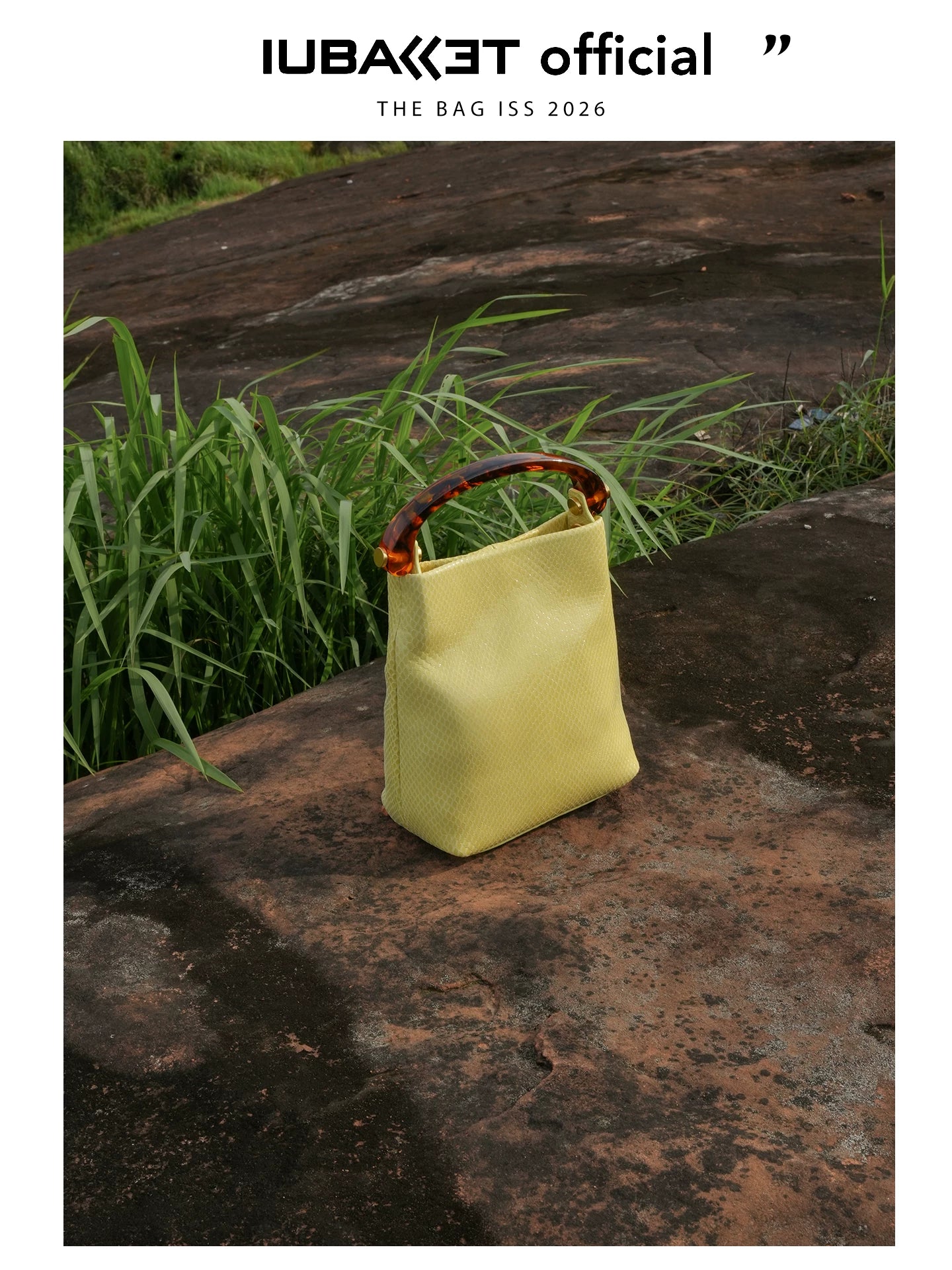 IUBALLET Vintage Snake Print Leather Bucket Bag