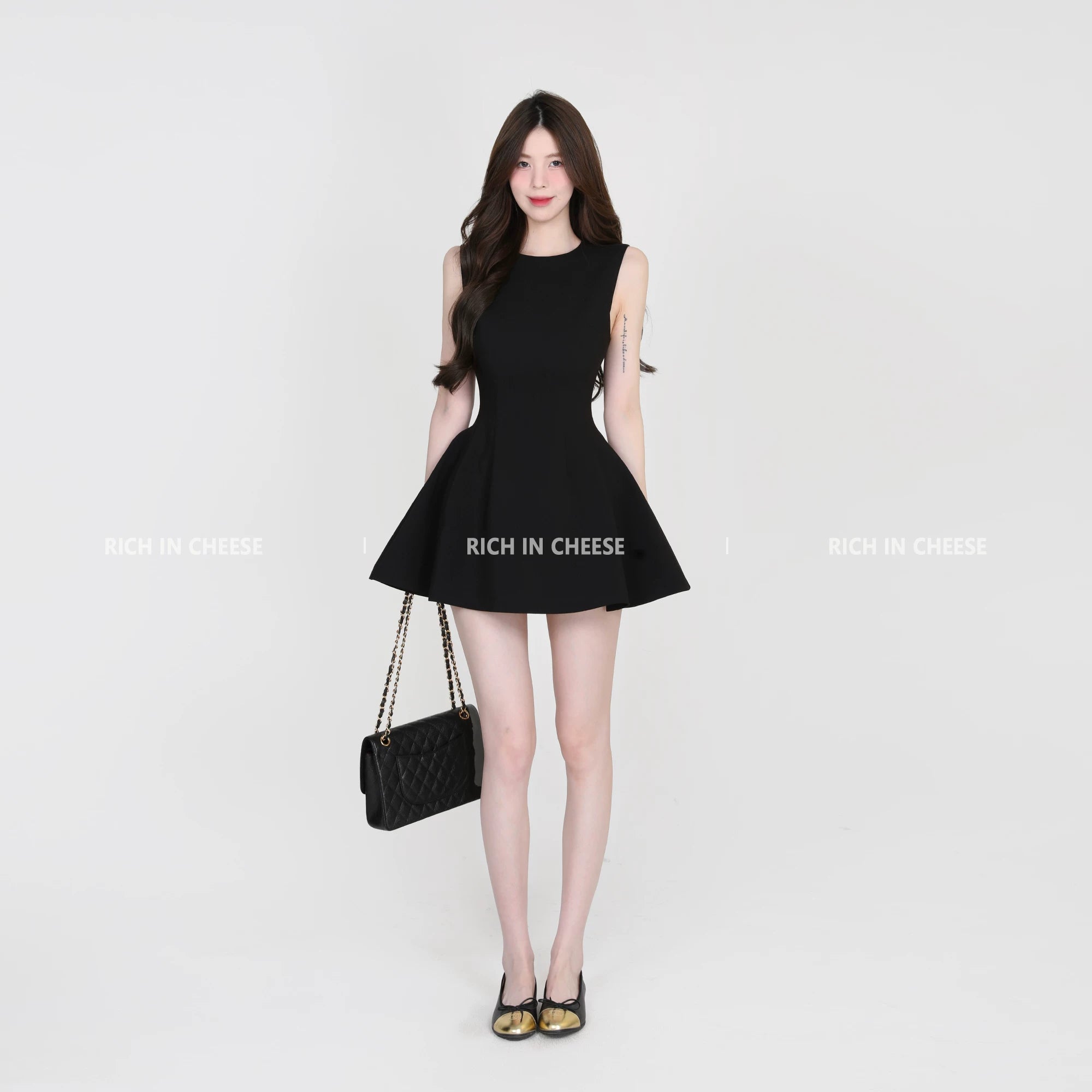 RICH IN CHEESE Temperament Waist Suit Waist Dress