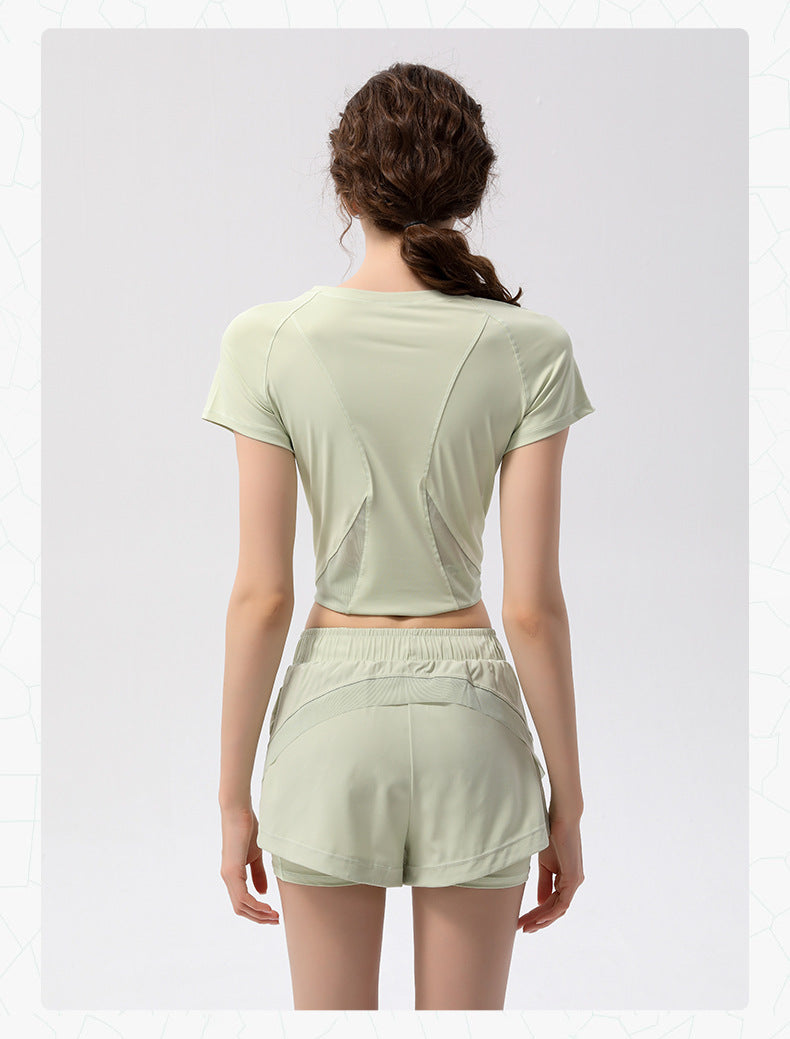 TIANQINGSE Thin Quick-Drying Breathable Yoga T-Shirt