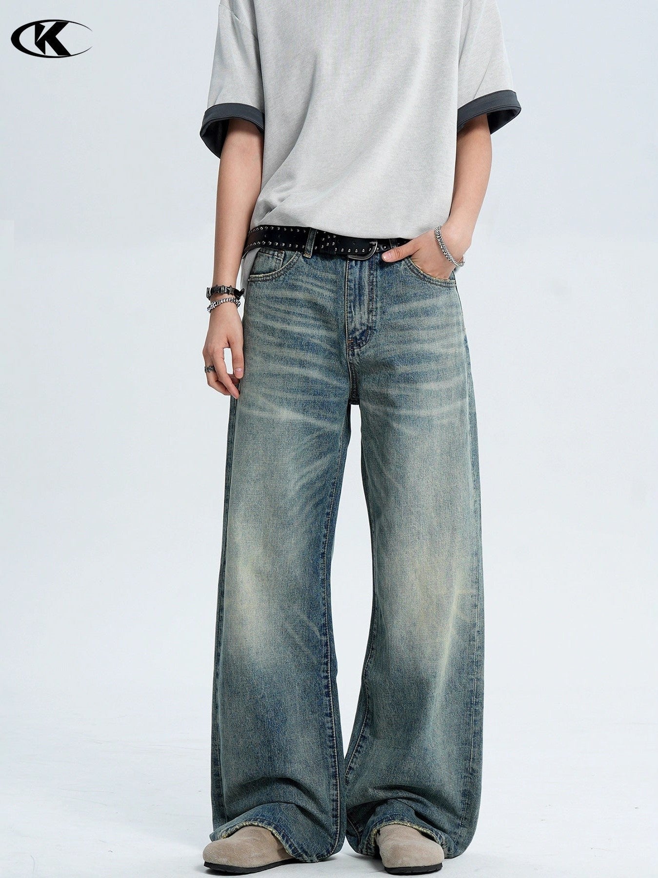 11KN Cat Whisker Loose Scimitar Wide Leg Trousers