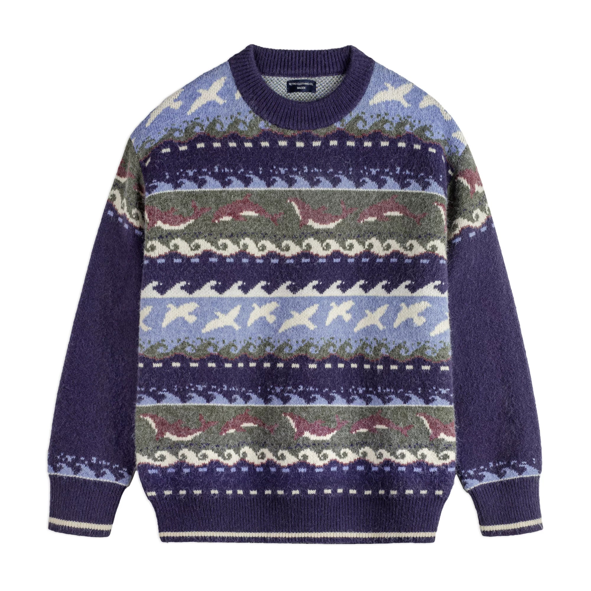 Madden Vintage Fair Island Crew Neck Knitted Sweater