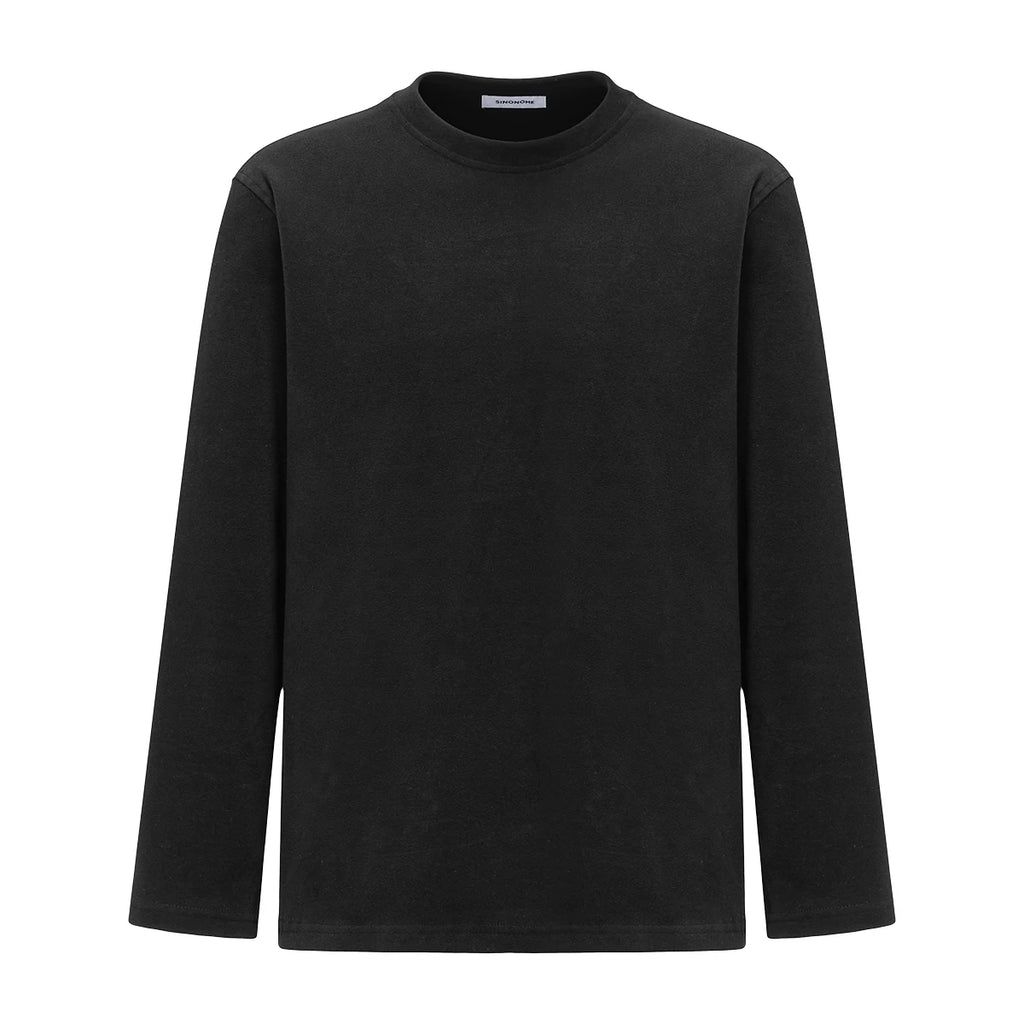 SINONOME Warm and Fleece Slim-fitting Small Turtleneck Long Sleeves