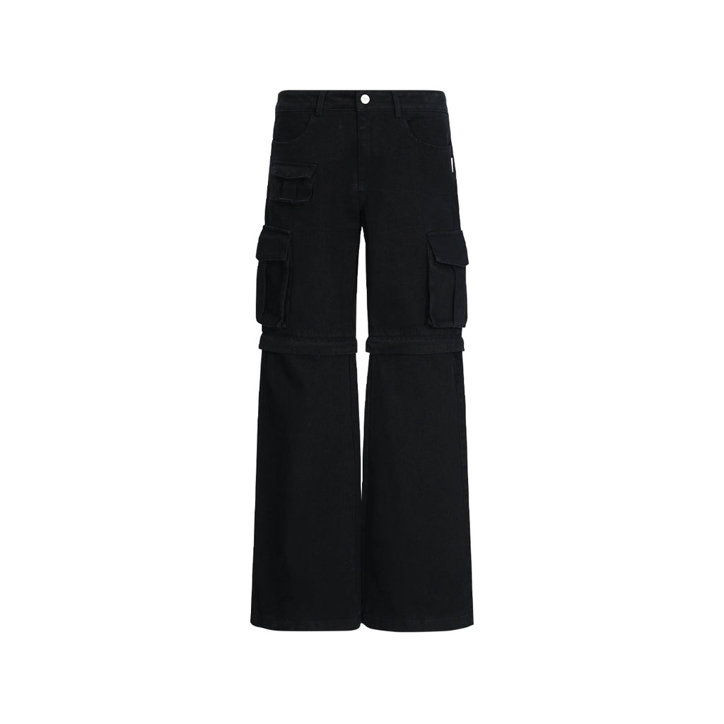 FUNKYFUN Removable Low-rise Straight-leg Pants