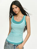 Anna Aneae Contrasting True Two-piece Sling Vest