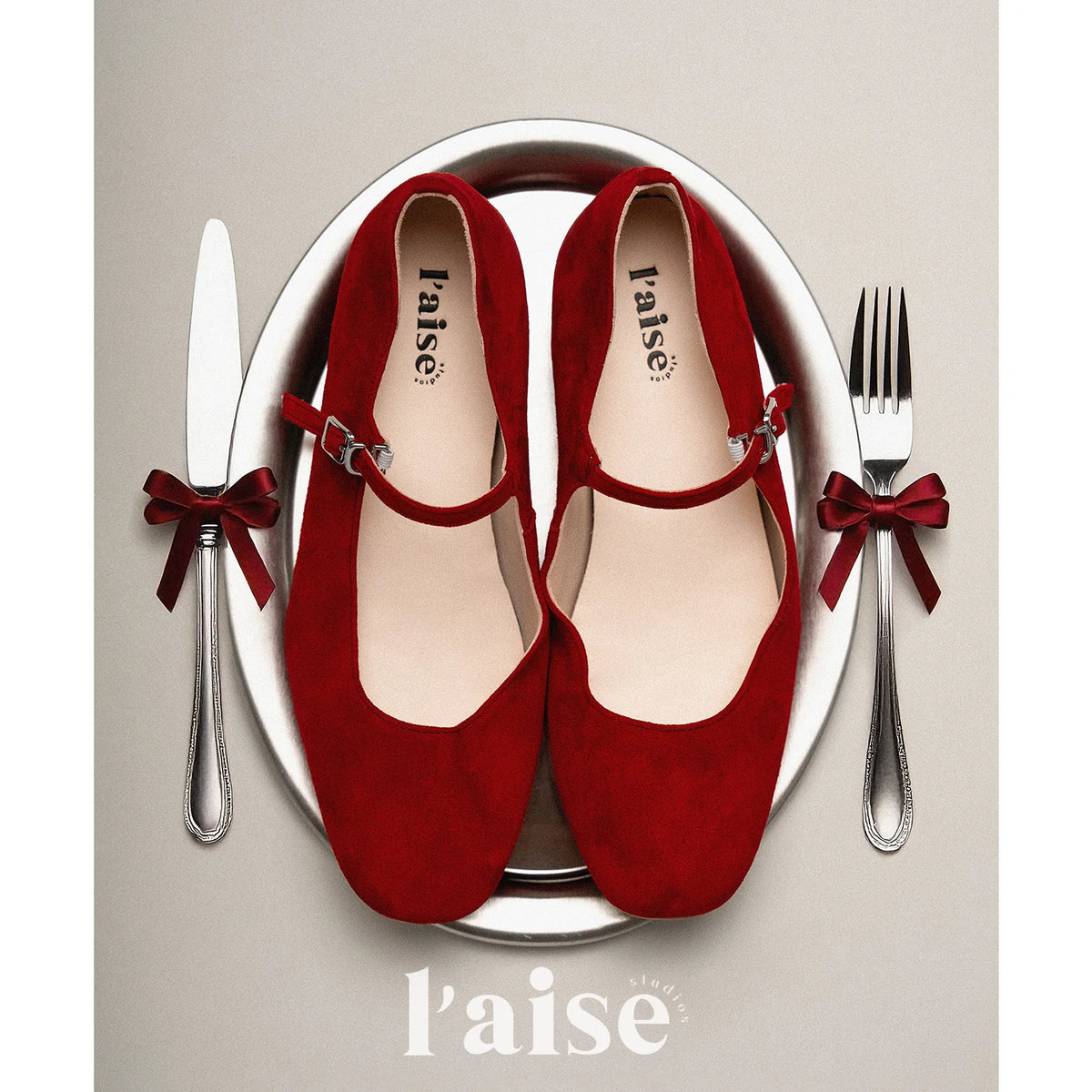 L'aise Suede Chunky Heel Mary Jane