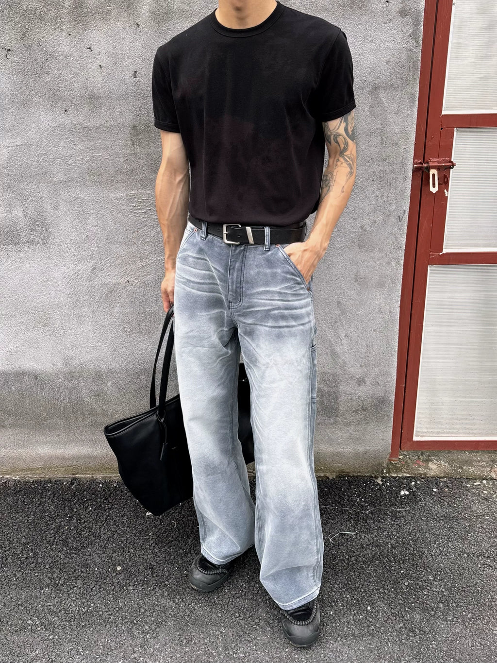 VOWPROGRESS Canvas B01 Double-Knee Straight-Leg Lumberjack Pants