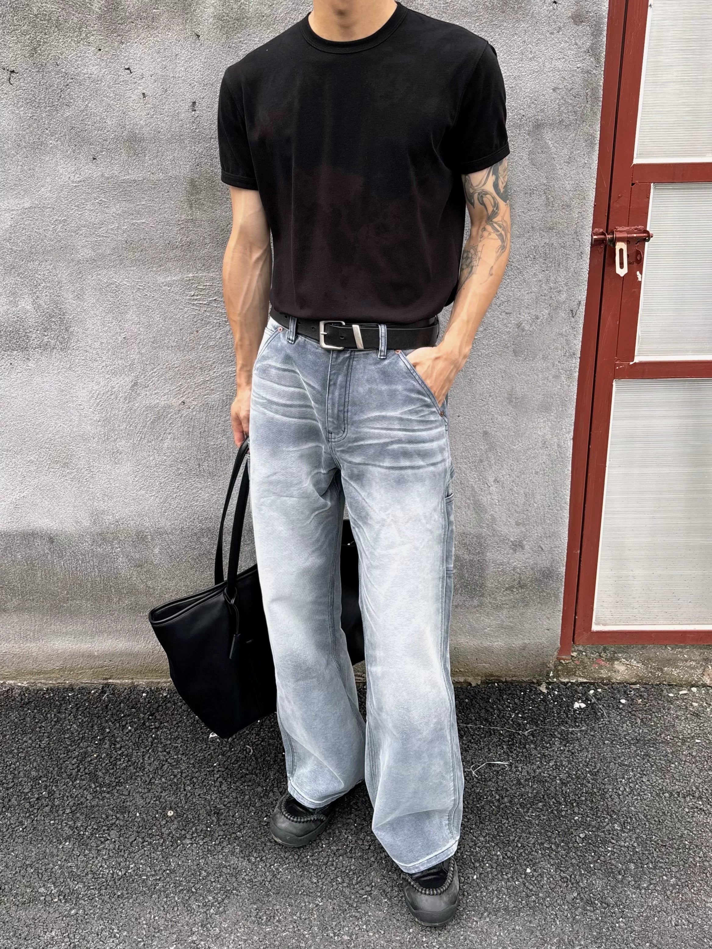 VOWPROGRESS Canvas B01 Double-Knee Straight-Leg Lumberjack Pants