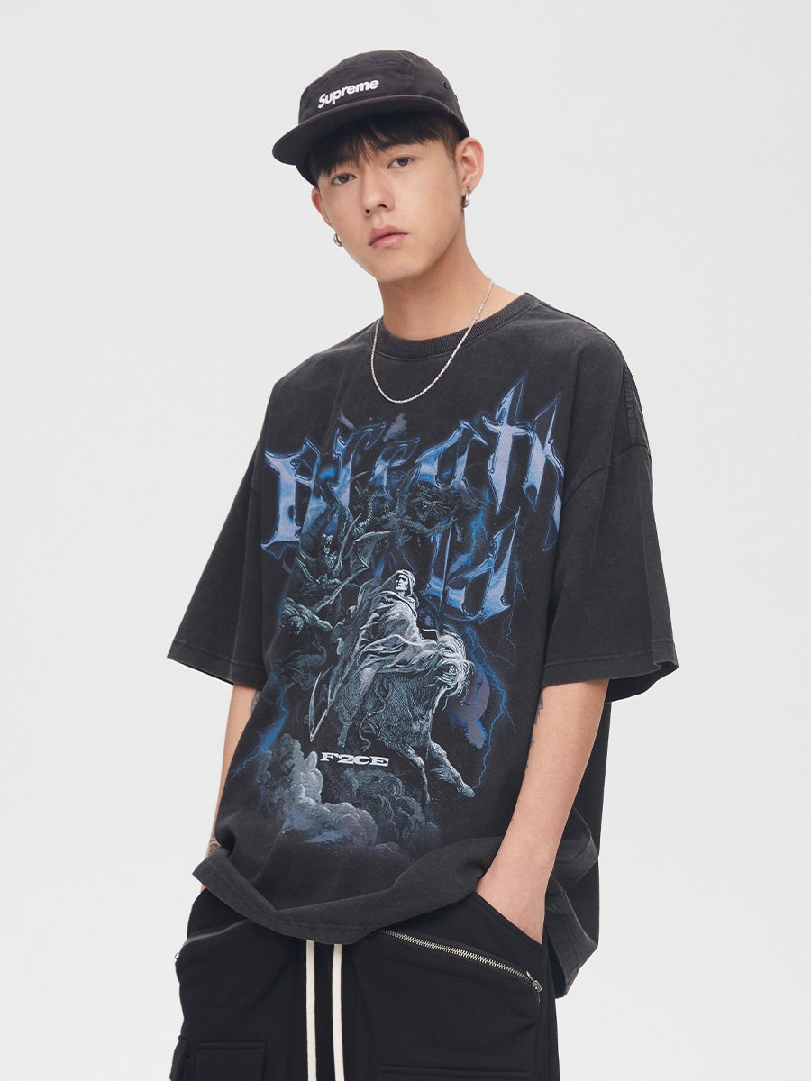F2CE Old Retro Printing Casual Tee