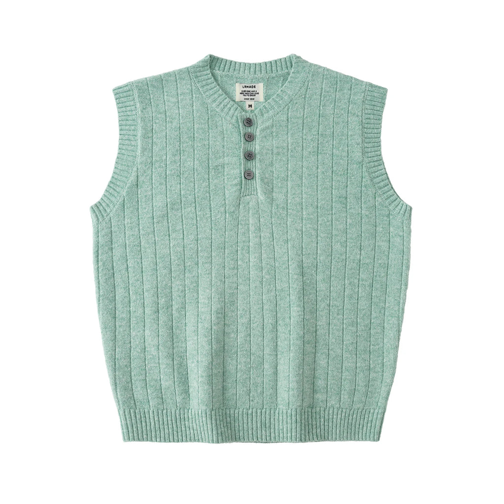 LR MADE Henley Neck 260g Warm Knit Vest