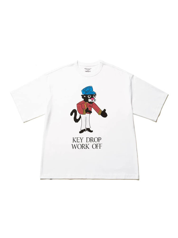 SUPERTOFU Panther Doorman Hand-Drawn Welcome Loose Tee