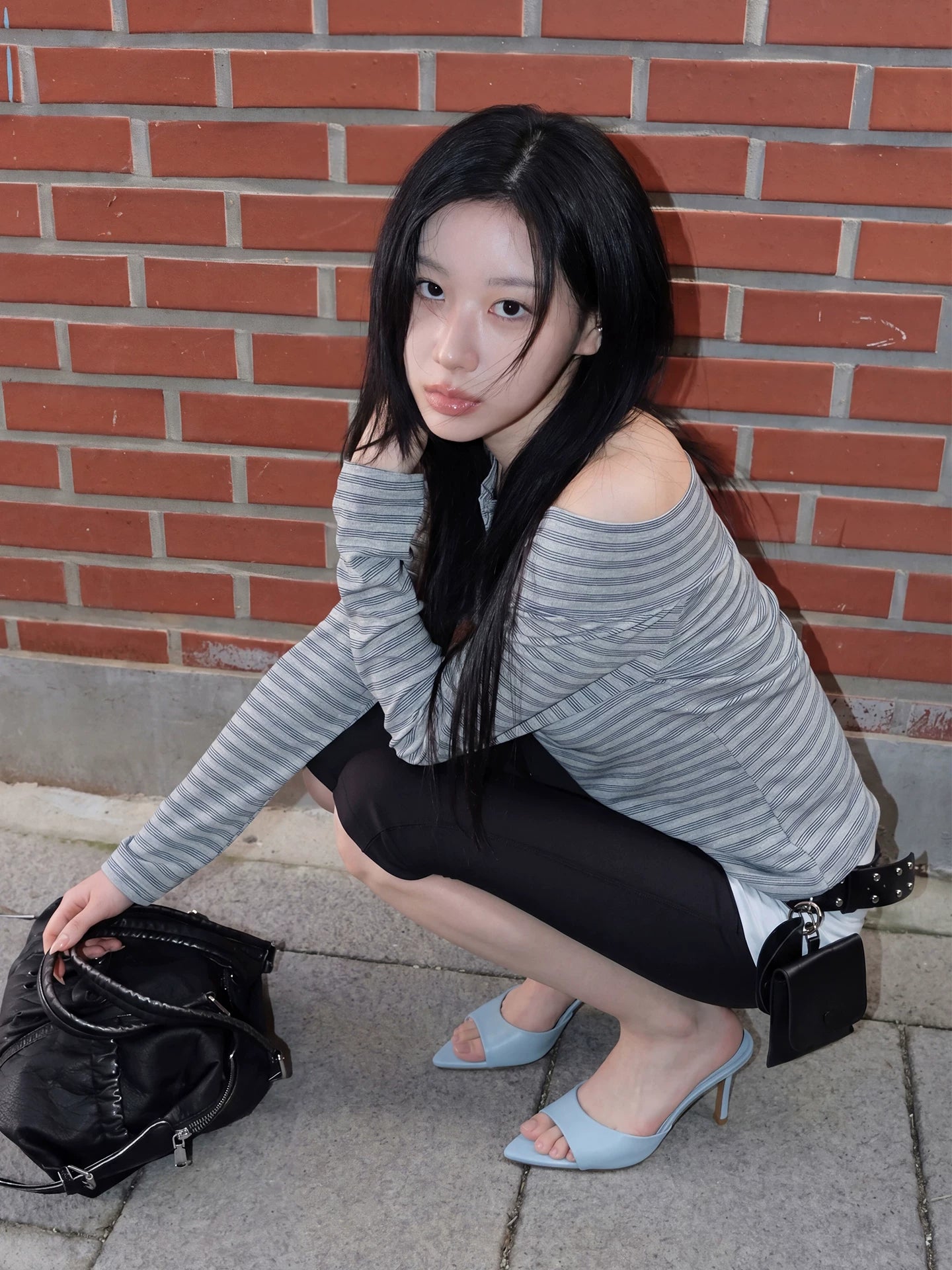 Mooreyu Open-Toe Stiletto Heel Sandal