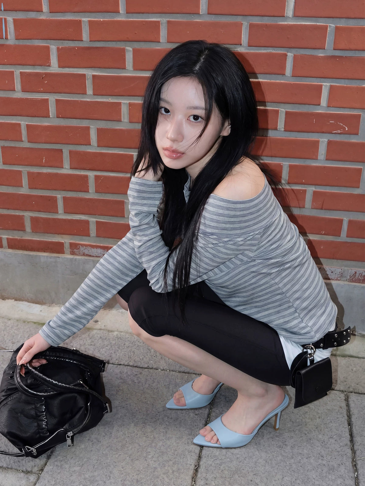 Mooreyu Open-Toe Stiletto Heel Sandal