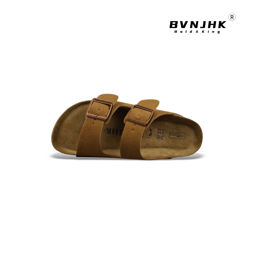OQ X BVNJHK Cowhide Leather Lazy Clogs
