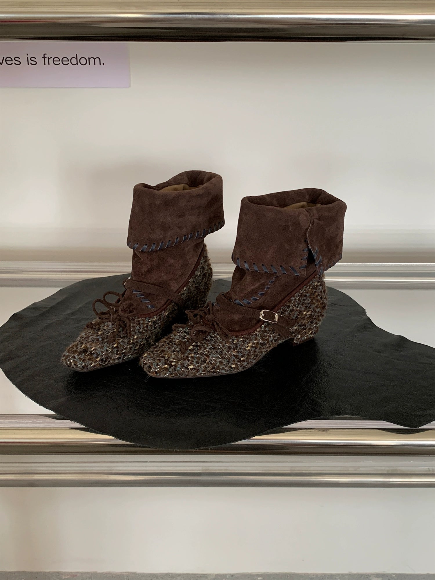 MILOOEY Leather Square-Toe Western Boot