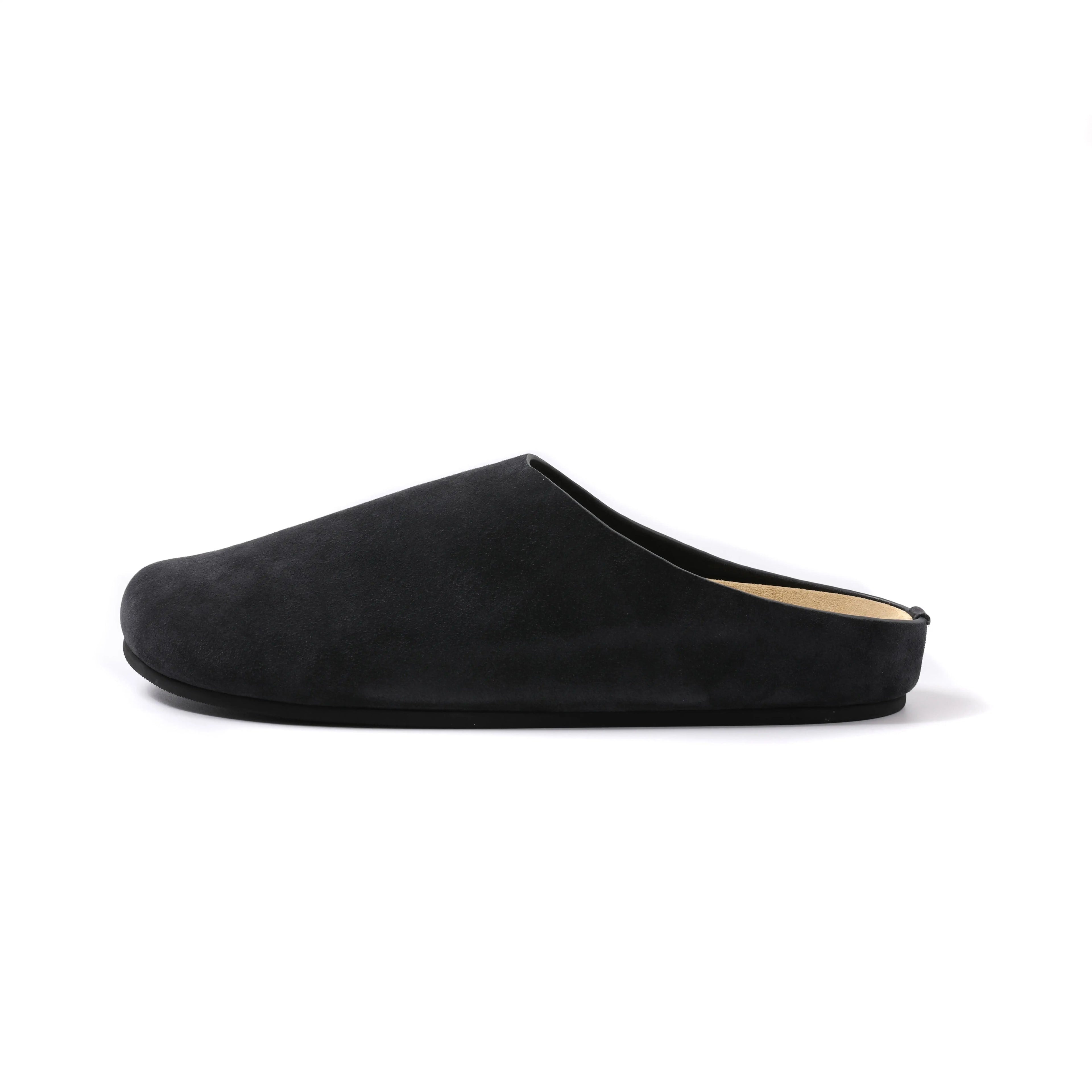 AMBSOM High-Gloss Suede Leather Closed-Toe Mule