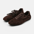 RZAAZ Square-Toe Two-Tone Suede Lace-Up Training Sneaker