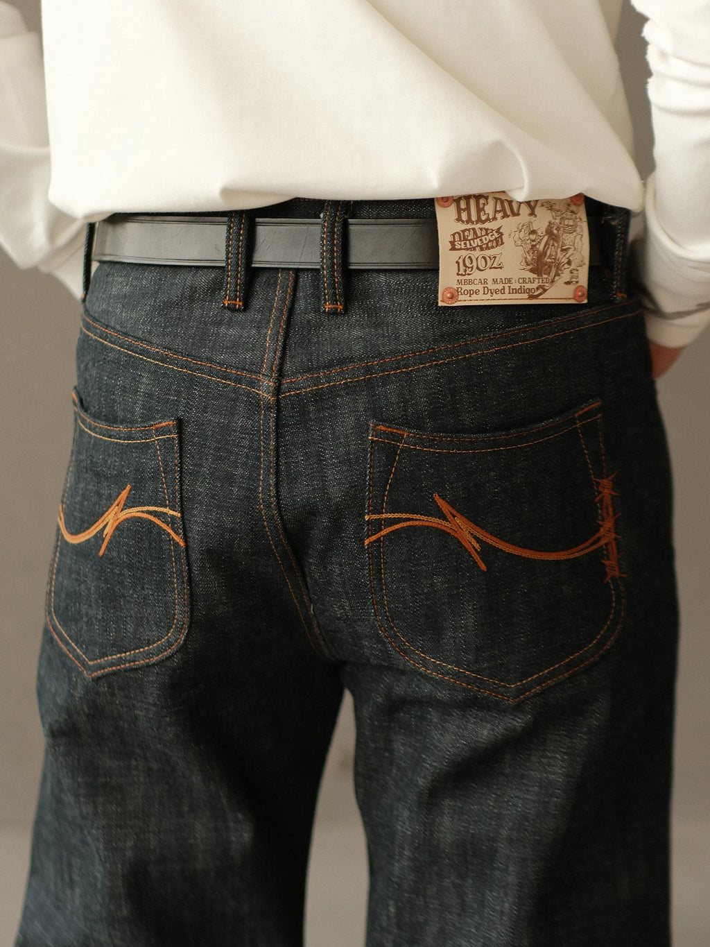 Mbbcar Fink Mouse 19oz Selvedge Straight-Leg Jeans