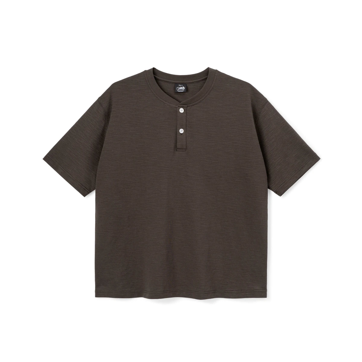 SUPERTOFU 230g Breathable Slightly Loose Henley Tee