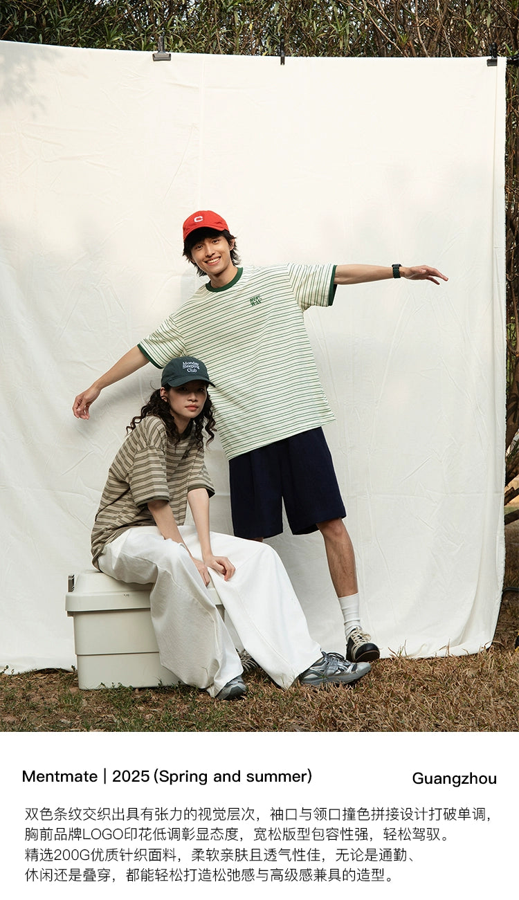 Mentmate Japanese Contrasting Striped Tee