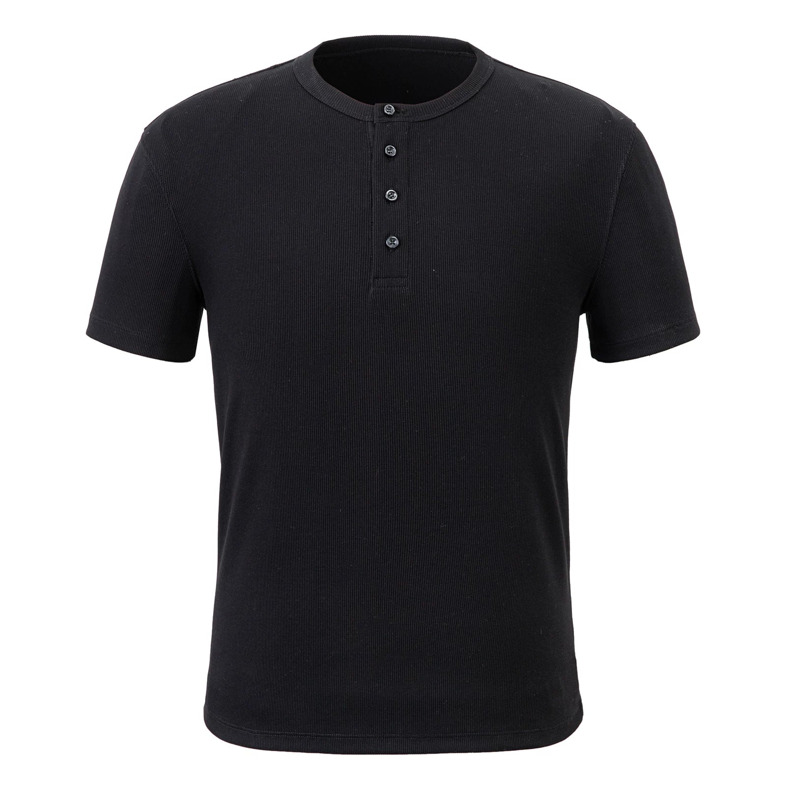 Azure Lisseur Slim Fit Quick-Dry -Button Henley Tee