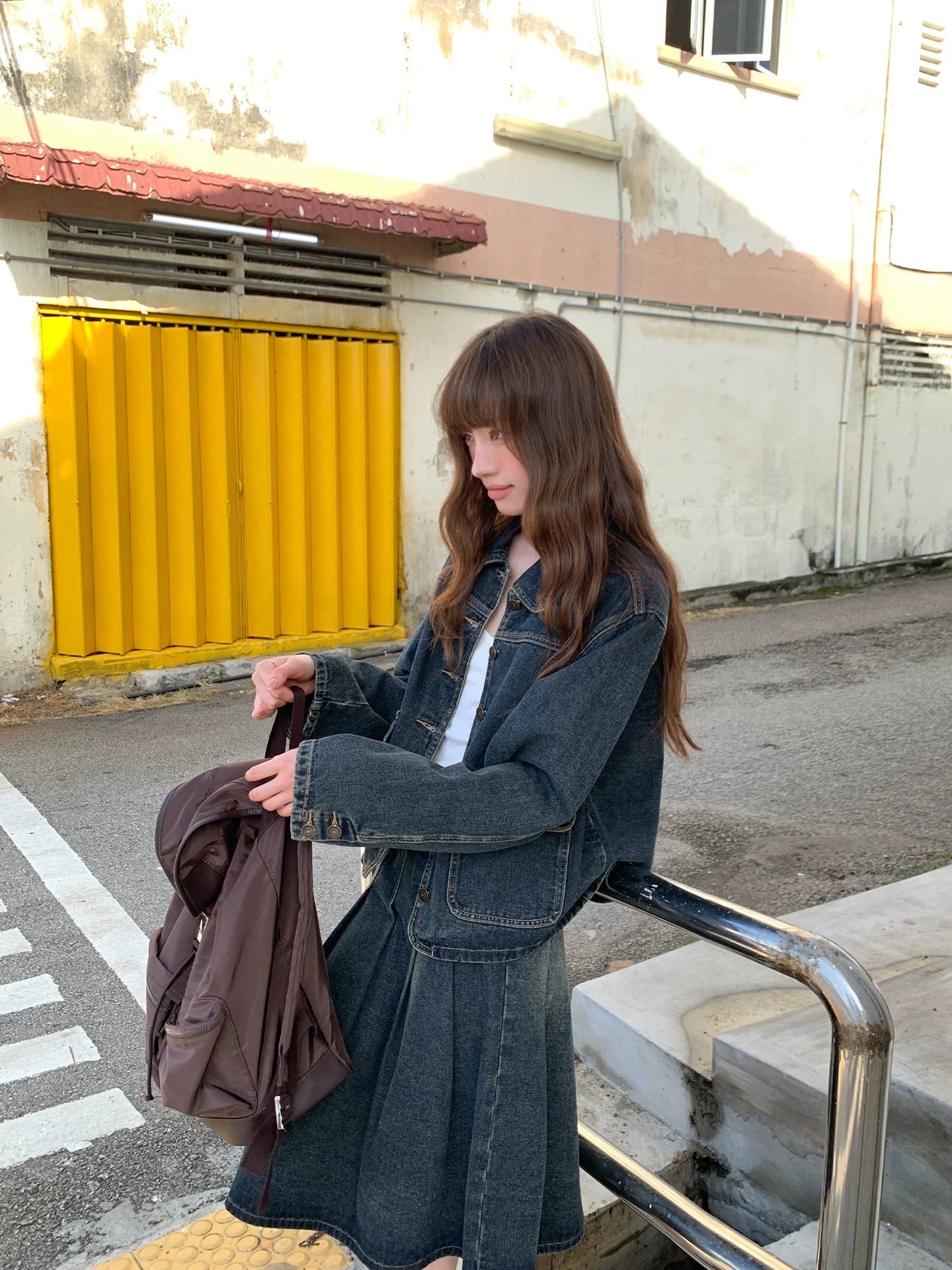 KANO Retro Old Denim Skirt