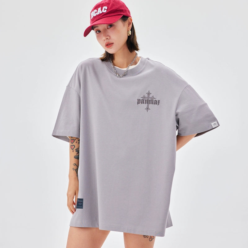 PANMAX Crew Neck Trendy Versatile Embroidery Tee
