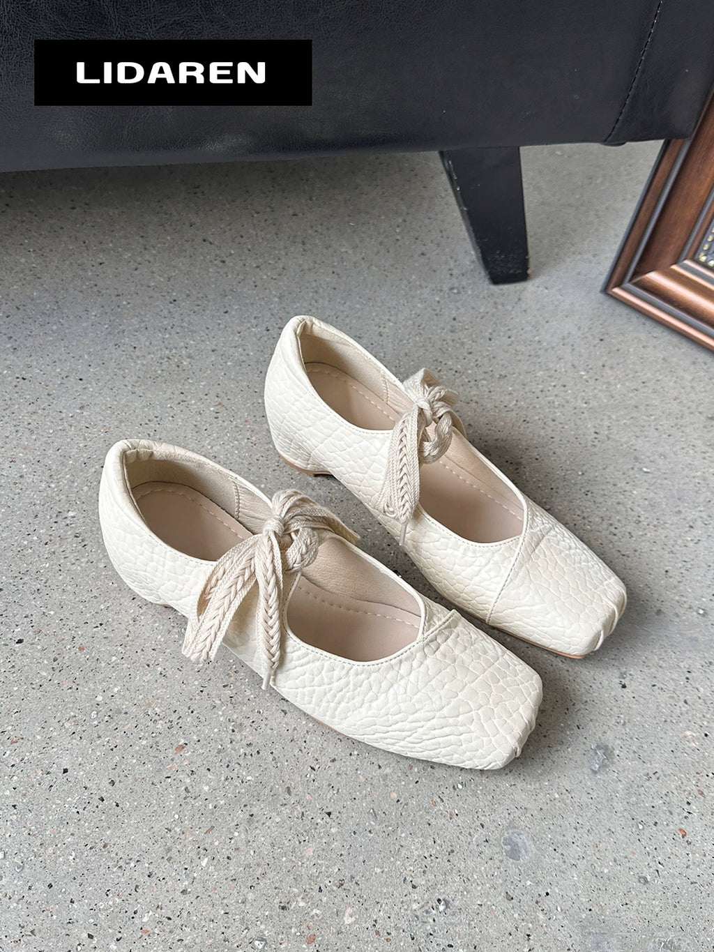 Lidaren Produced Lace-Up Ballet Flat