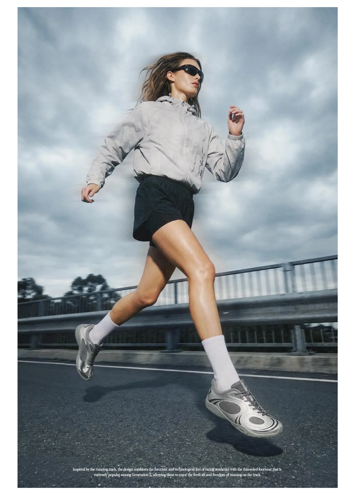 OLD ORDER Shiny Silver Breathable Running Shoe