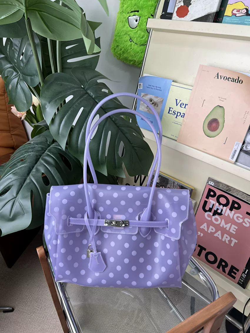Fat*2 Polka Dot Faux Leather Tote