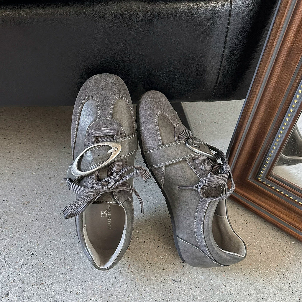 Lidaren Produced Polka Dot Leather Mary Jane Sneaker