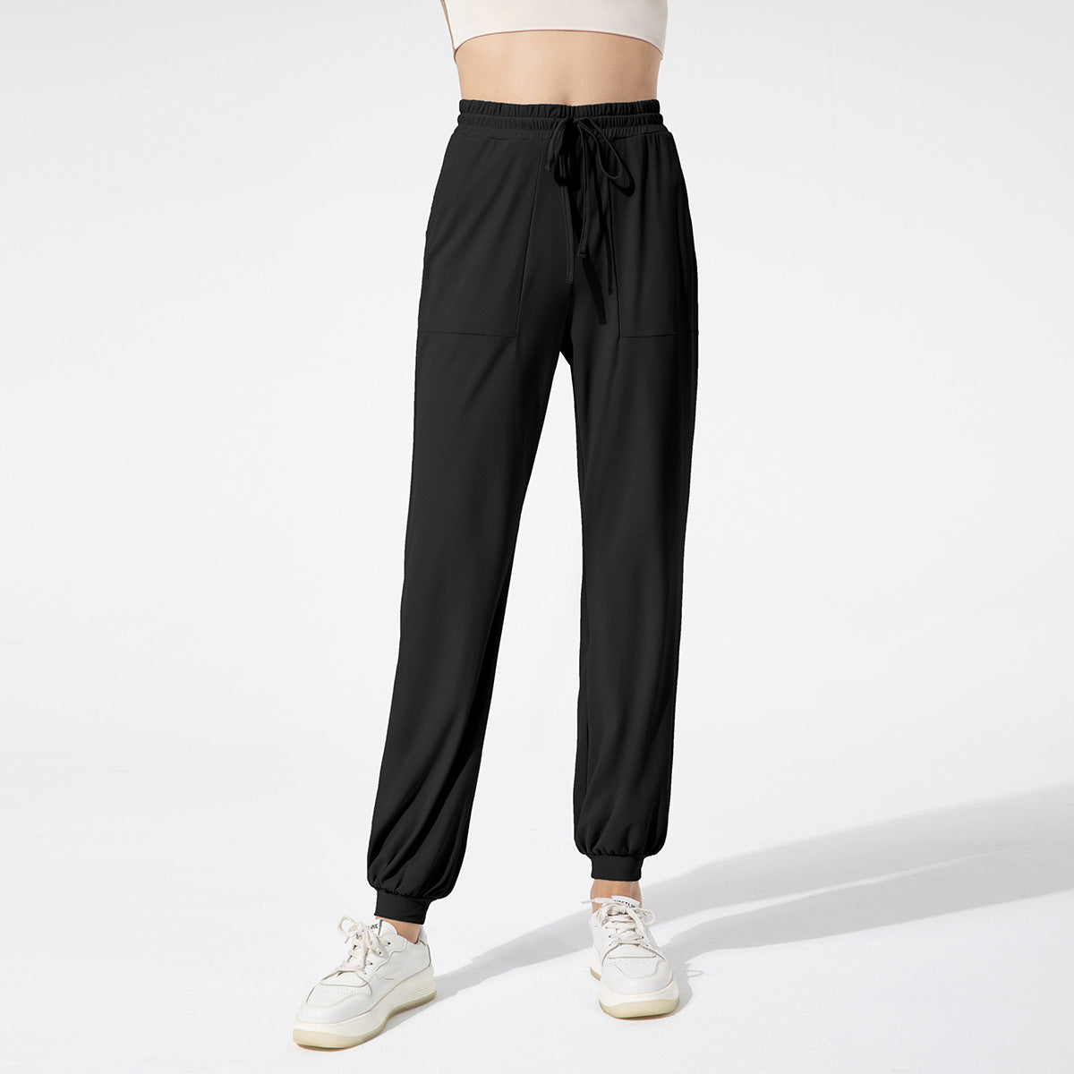 Athena Lulu Loose High Waist Skinny Pearl Lantern Casual Leggings