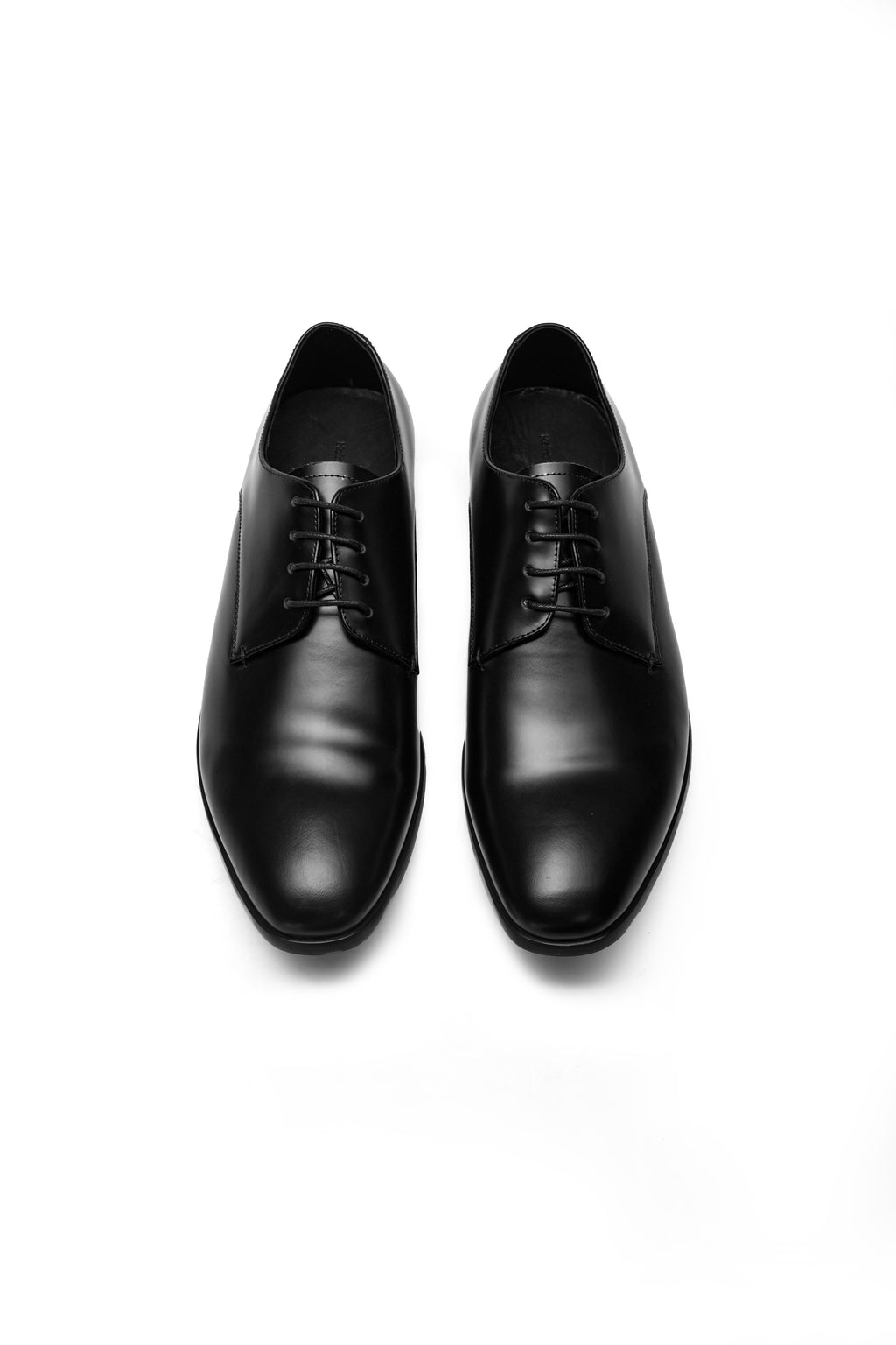 NO LOGO Polished Leather Split-Toe Derby
