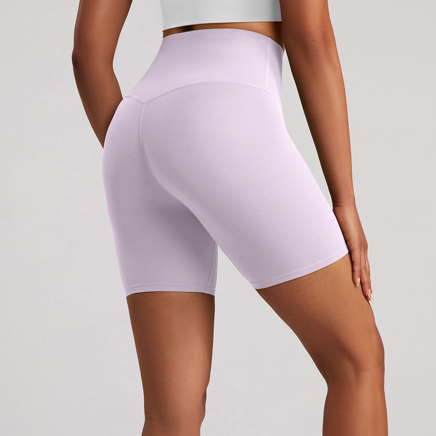 ATHENA LULU NUF No-Show Line High-Waist Tight Yoga Shorts