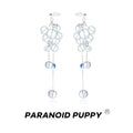 ParanoidP Crystal Beaded Tassel Earrings