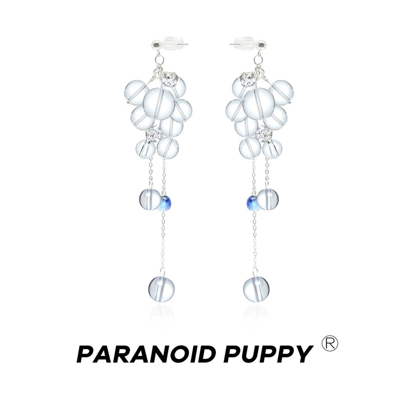 ParanoidP Crystal Beaded Tassel Earrings