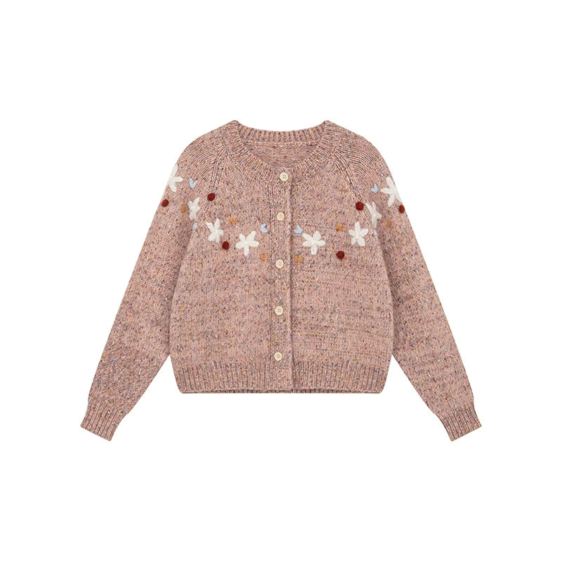 KANO Handmade Crochet Floral Cardigan
