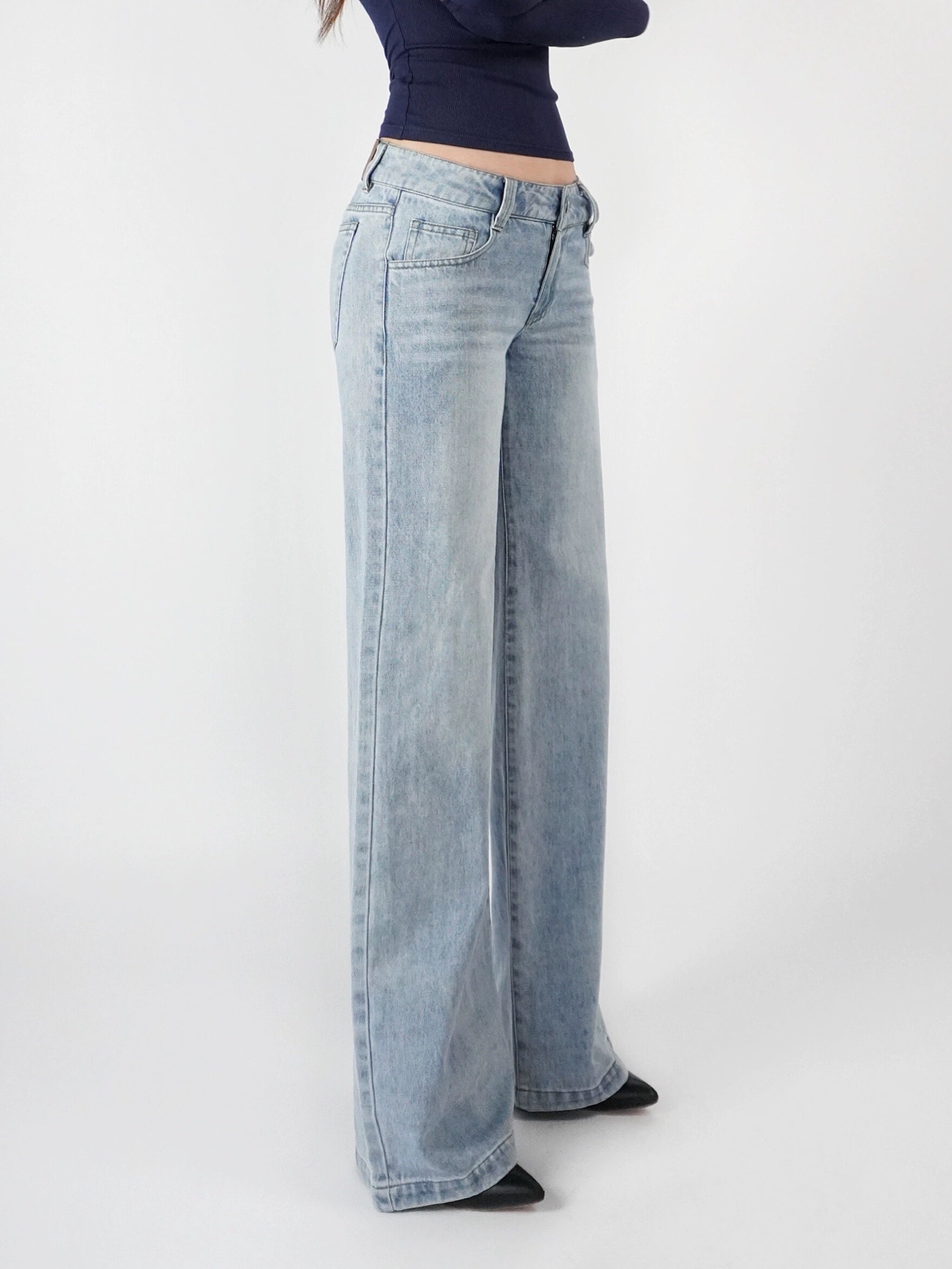 Jim Kennet Low Waist Straight Skinny Jeans