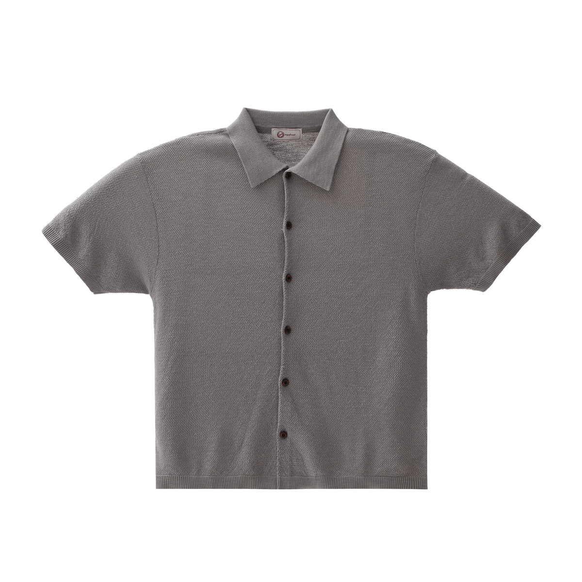ZOZO FOREST Pineapple Stitch Relaxed Knit Linen Shirt