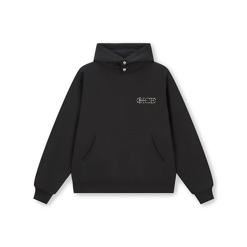 DICETINY Metal LOGO Retro Hooded Sweater