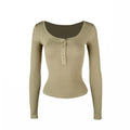 Jim Kennet Basic U-Neck Stretch Slim Henry Long Sleeves