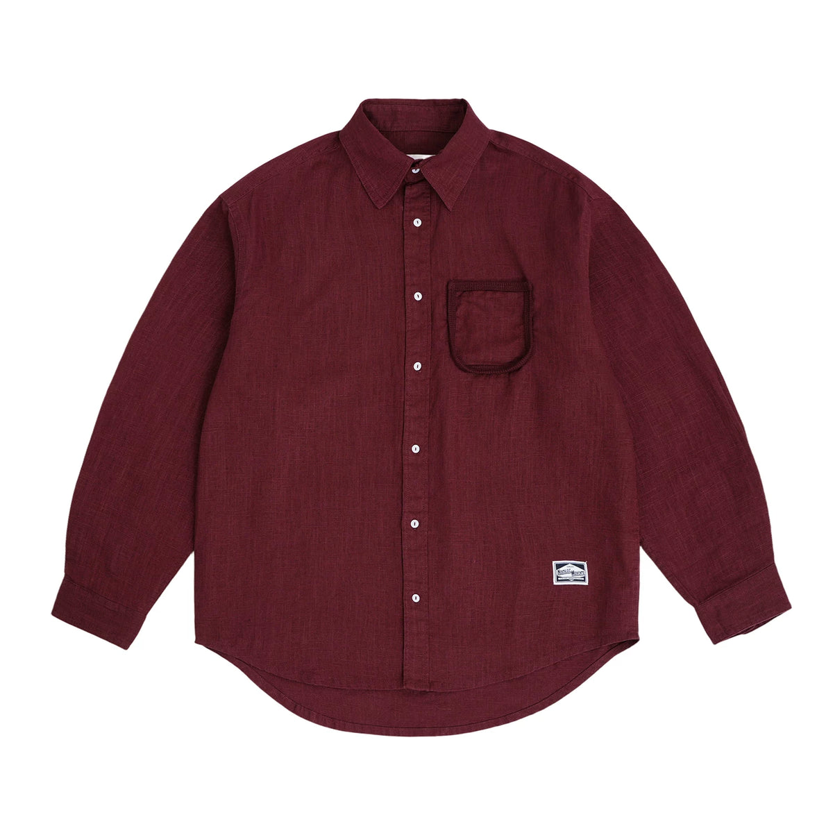 CENLES 225g Breathable Loose Ramie Work Shirt