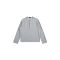 PLUS NO LOGO Diamond Waffle Henry Neck Long Sleeve