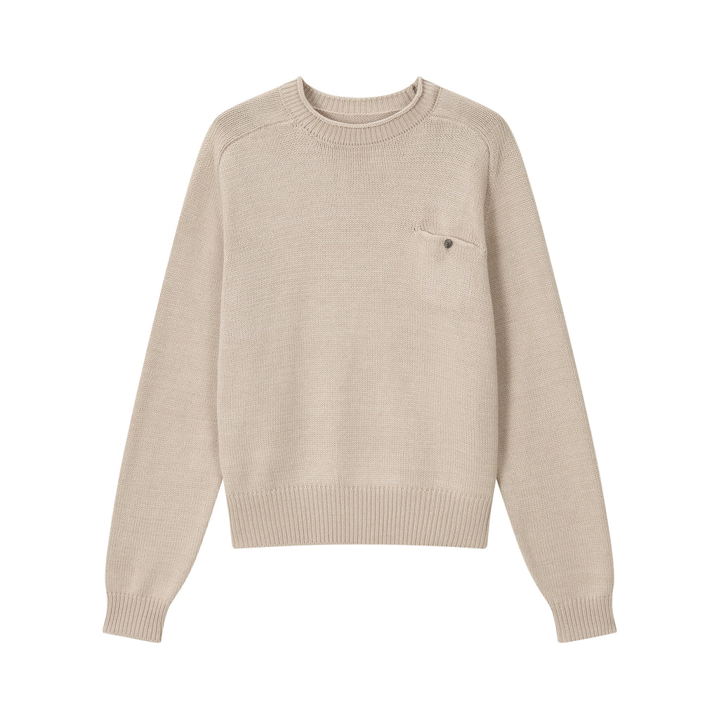 VLABMADE Rolled-Edge Raglan Loose-Fit Knit Sweater