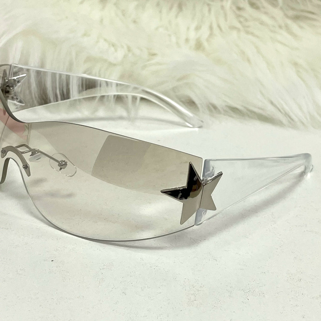 Salty gummy Y2K Retro Rimless Punk Sunglasses
