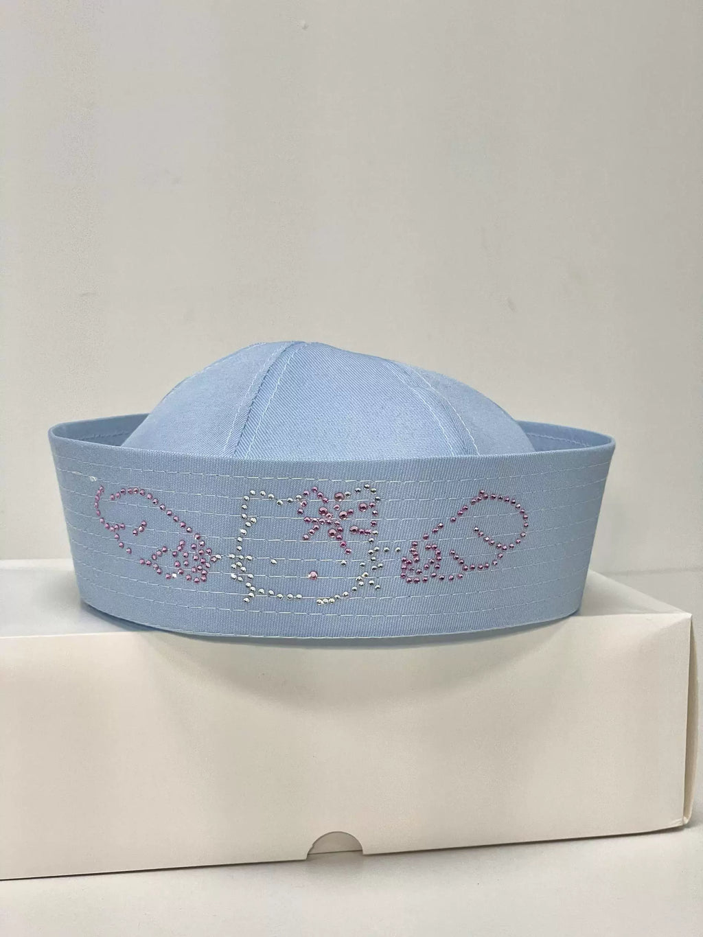 Salty gummy Rhinestone Handmade Sailor Hat